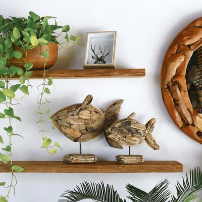 Curly Fish on Woodstand - Medium