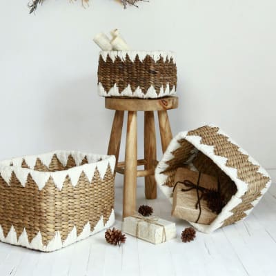 Evelyn Rectangular Basket S/3