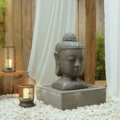 Buddha Head Water Fountain with Pump