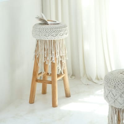Anggun Macrame Bar Stool