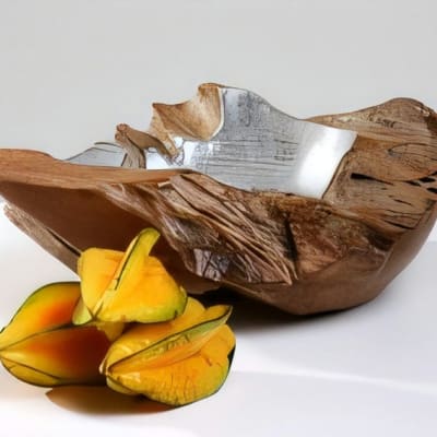 Teak Bowl with Alu