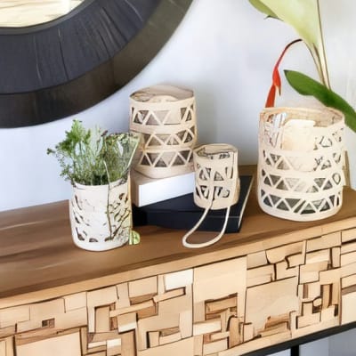Hand Woven Glass Holder - Including Glass - Extra Large