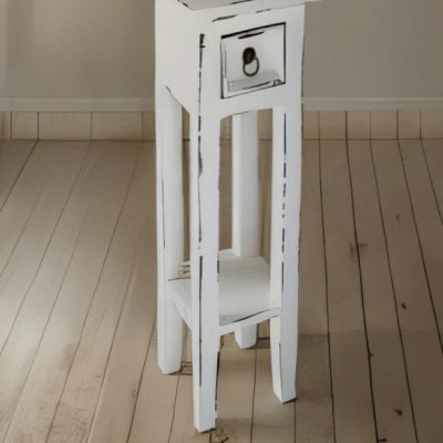 Orkney Pedestal White Antique