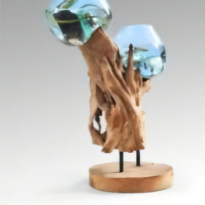 Duo Water Drop Aquarium on Primitive Stand