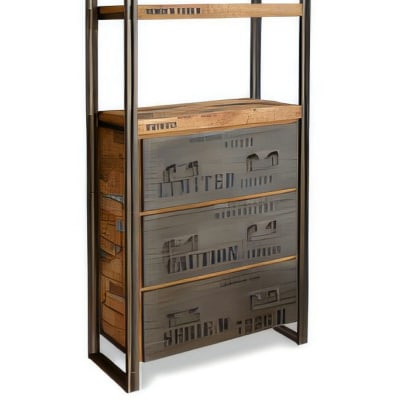 Industrial Book Case Drawers