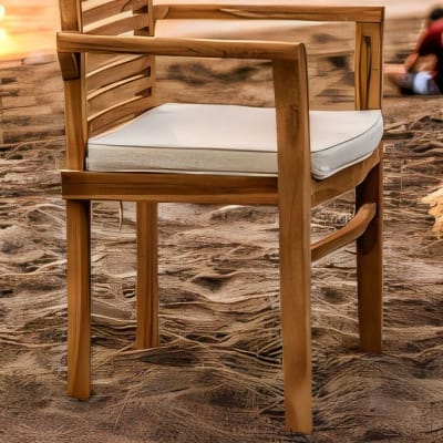 Teak Arm Dining Chair without Cushion