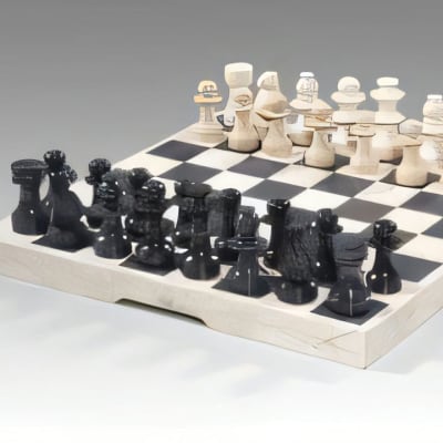 Small Marble Chess Board (Black/&white)