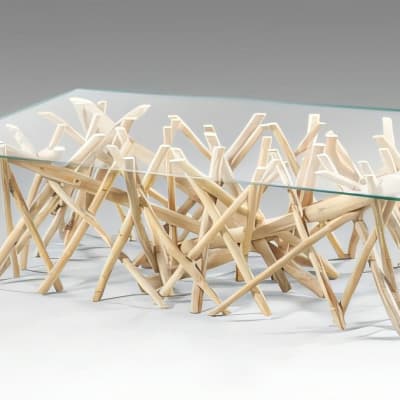 Toronto Coffee Table with Tempered Glass Top