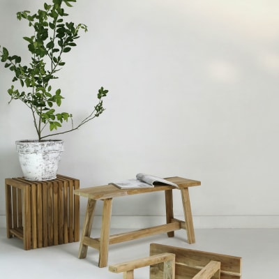 Ranch Bench Medium - Kd White Wash