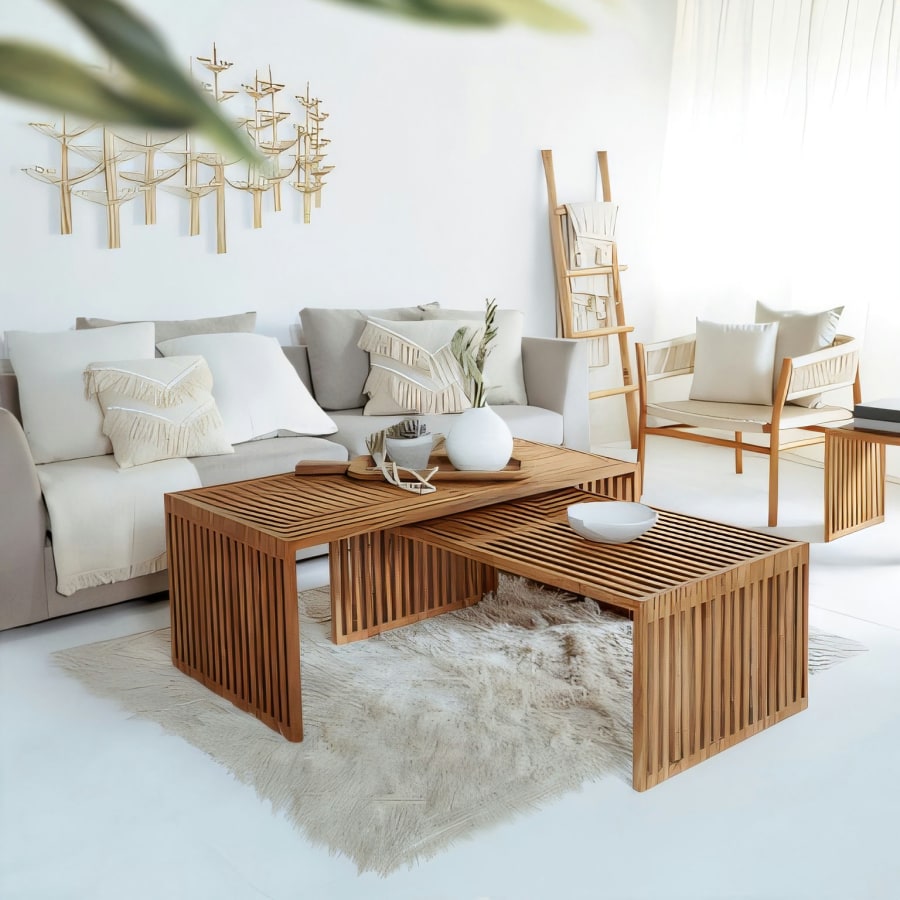 Linea Rectangular Coffee Table S/2