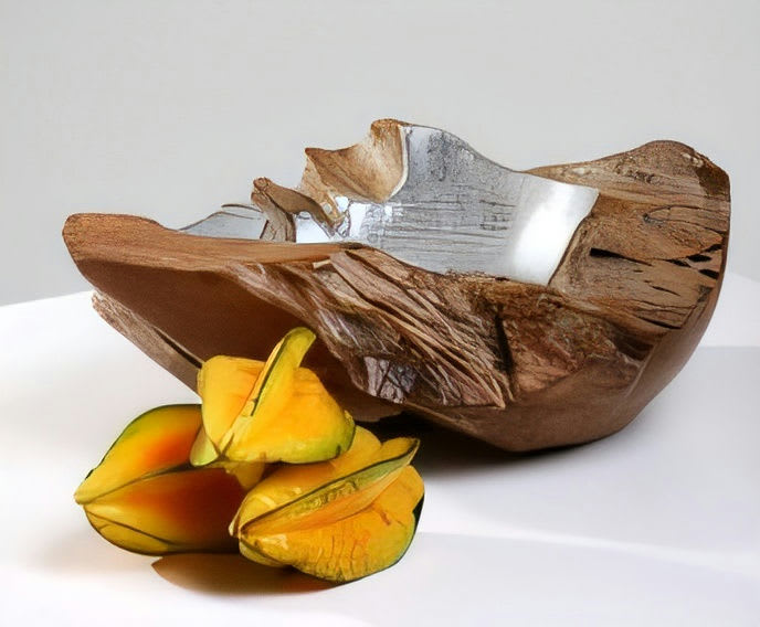 Teak Bowl with Alu