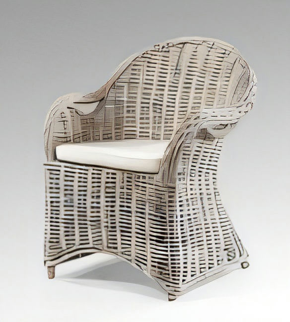 Athena Arm Chair White Wash