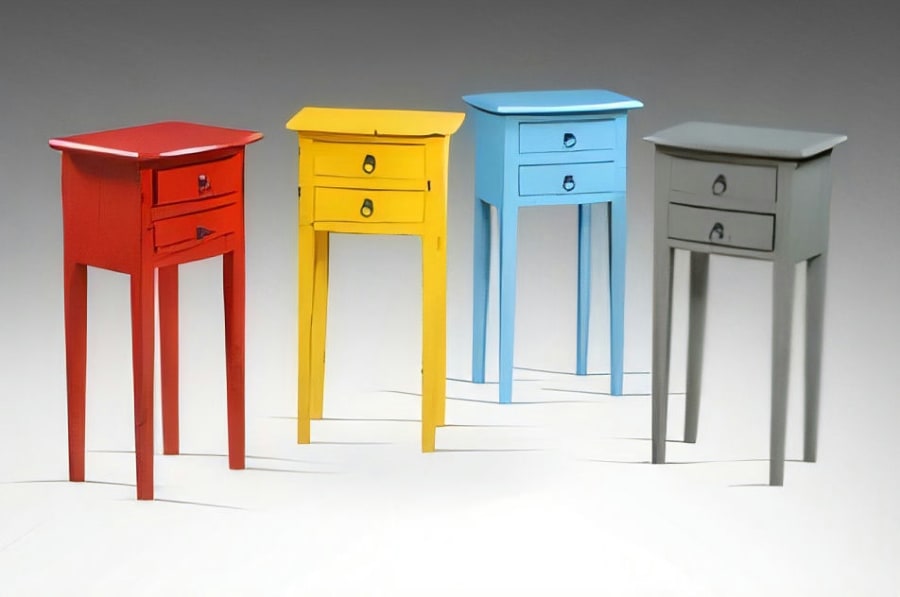 La Coruna Phone Table Blue Antique