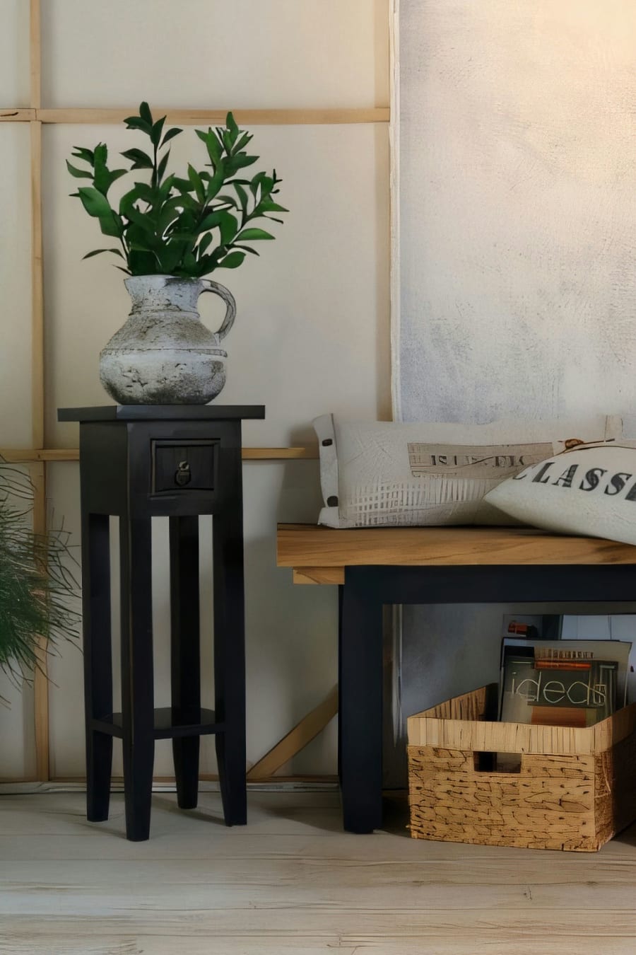 Orkney Pedestal Black Antique