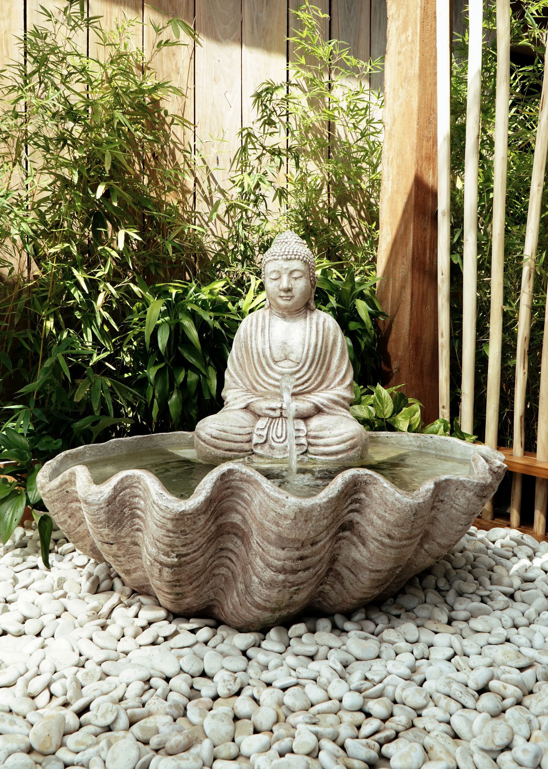 BUDDHA SHELL WATER FOUNTAIN WITH PUMP