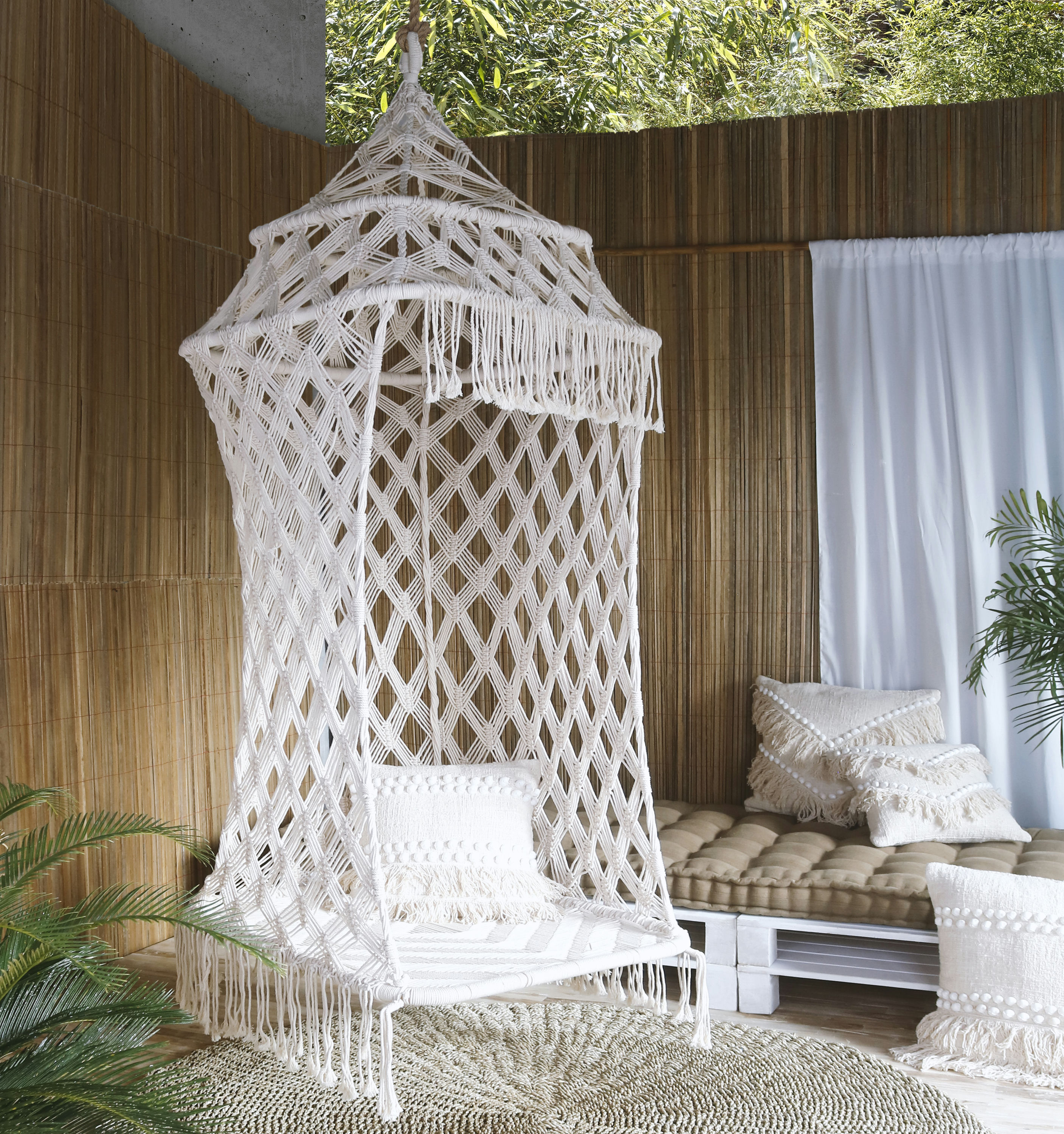 MACRAME HANGING CHAIR WITHOUT CUSHION